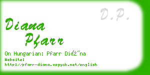 diana pfarr business card